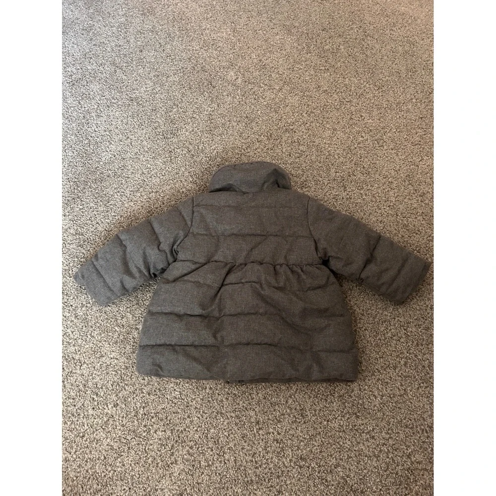 BabyGap Kids Grey Primaloft Double Breasted Puffer Jacket Coat 6-12 Months